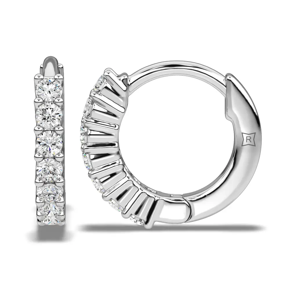 Diamond Hoop Earrings