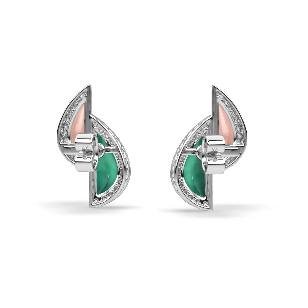 Dual-Tone Diamond Earrings
